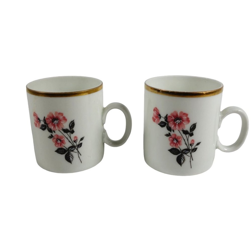 Renner Medaillon Porcelana Porto‎ Alegre Demitasse Espresso Coffee Cup Set of 2